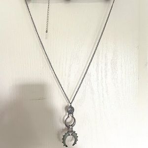 Long Crescent Moon Necklace